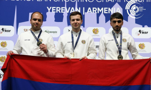 Հրաձգության ԵԱ. Հայաստանի տղամարդկանց ընտրանին թիմային հաշվարկում դարձել է ոսկե մեդալակիր