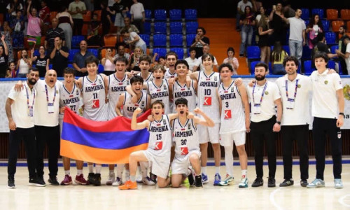 Բասկետբոլ. Հայաստանի Մ16 հավաքականը` Եվրոպայի C դիվիզիոնի հաղթող