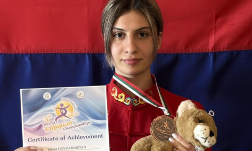 Ուշուիստ Տանյա Հովհաննիսյանը՝ Թայձիցյուան մրցաձևի աշխարհի առաջնության բրոնզե մեդալակիր