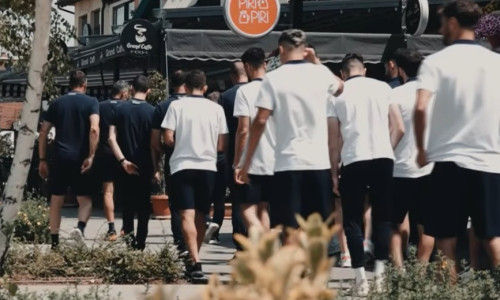 Ազգային հավաքականի ֆուտբոլիստների զբոսանքը Պրիշտինայում