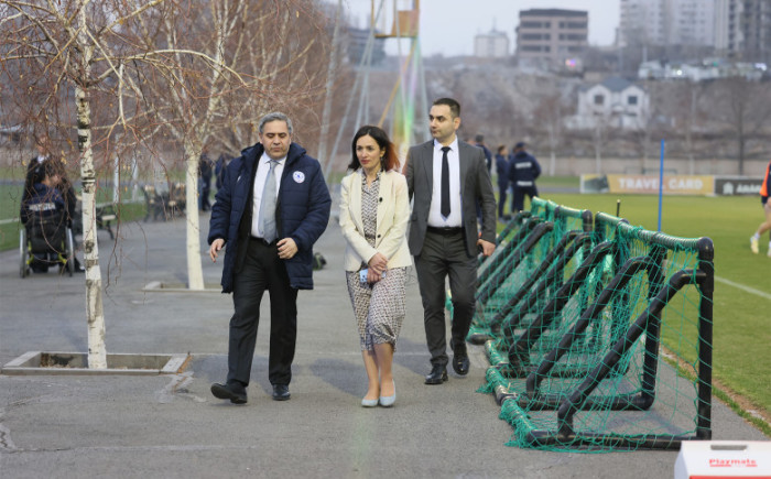 ԿԳՄՍ նախարարը ներկա է եղել ֆուտբոլի Հայաստանի ազգային հավաքականի մարզմանը