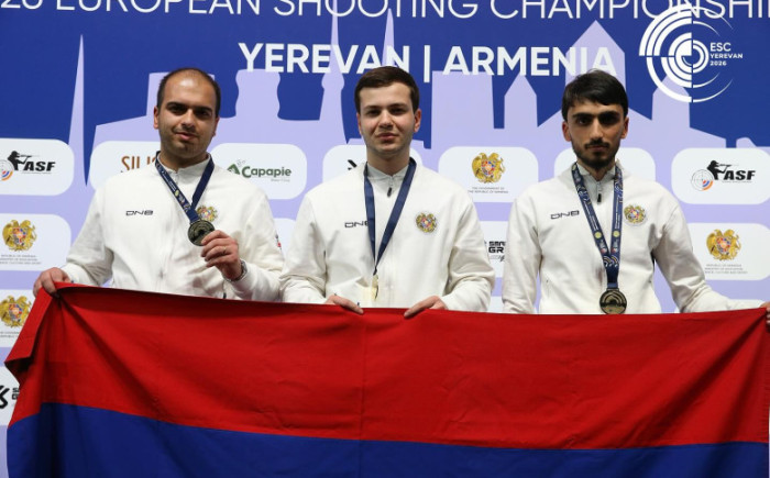 Հրաձգության ԵԱ. Հայաստանի տղամարդկանց ընտրանին թիմային հաշվարկում դարձել է ոսկե մեդալակիր