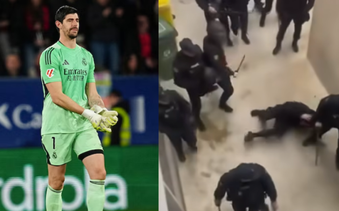 Օսասունա-Ռեալ խաղից հետո Իսպանիայի ոստիկանությունը, մահակների կիրառմամբ, ձերբակալել է երկրպագուների (տեսանյութ)