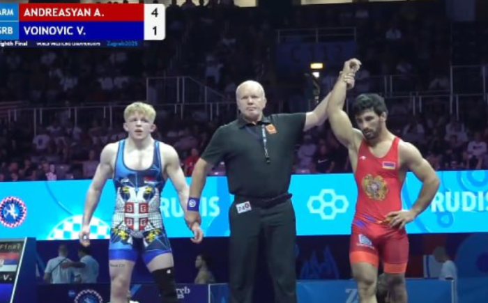 Արման Անդրեասյանը դուրս է եկել ԱԱ-ի քառորդ եզրափակիչ, որտեղ կմրցի ադրբեջանցի ըմբիշի հետ