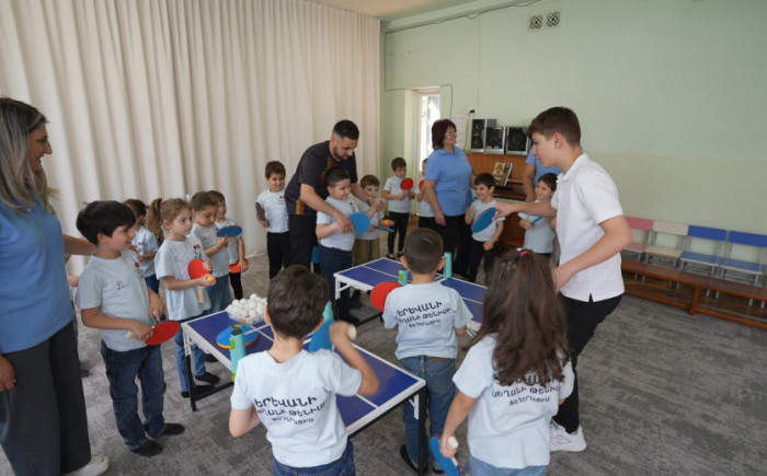 Սեղանի թենիսի Երևանի ֆեդերացիան սկսել է մարզաձևի մասսայականացման ծրագիրը մանկապարտեզներում