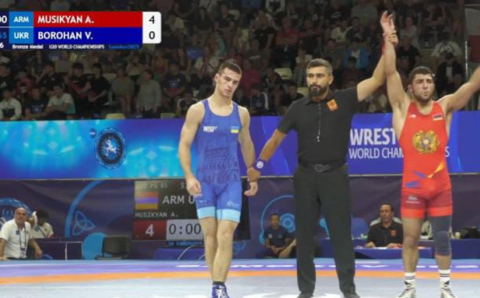 Ըմբշամարտի Մ20 ԱԱ․ Արման Մուսիկյանը՝ բրոնզե մեդալակիր