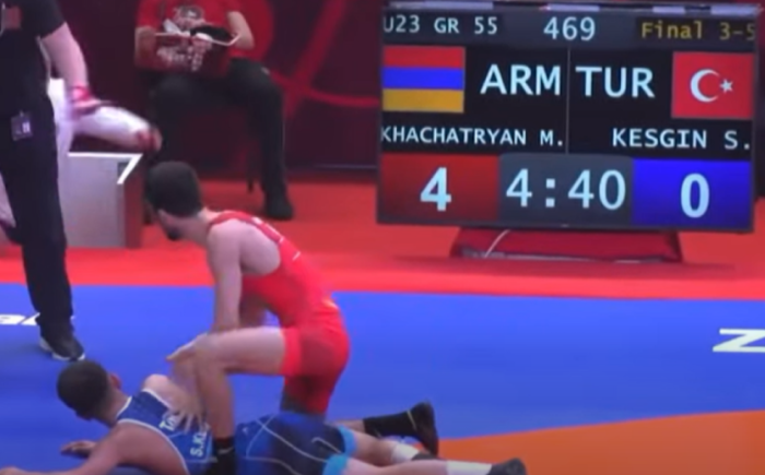 Մ23 ԵԱ․ Մանվել Խաչատրյանը ջախջախեց թուրք մրցակցին՝ նվաճելով բրոնզե մեդալ (տեսանյութ)