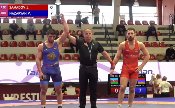 Ըմբշամարտի Մ23 ԵԱ. Վիգեն Նազարյանի ջախջախիչ հաղթանակն ադրբեջանցու նկատմամբ (տեսանյութ)