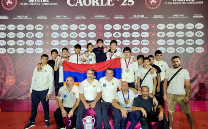 Ազատ ոճային ըմբիշները 1 ոսկե, 2 արծաթե և 3 բրոնզե մեդալ են նվաճել Մ15 տարեկանների Եվրոպայի առաջնությունում