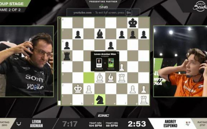 Լևոն Արոնյանը Esports World Cup 2025 շախմատի մրցաշարի քառորդ եզրափակչում է