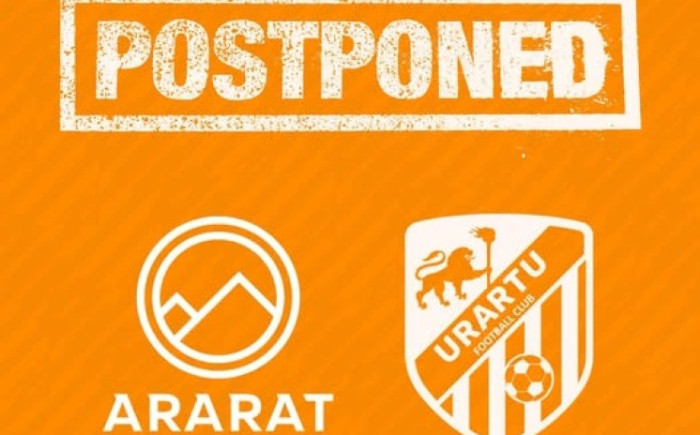 Ուրարտուն հայտնել է՝ Արարատ-Արմենիայի հետ գավաթային խաղը հետաձգվել է