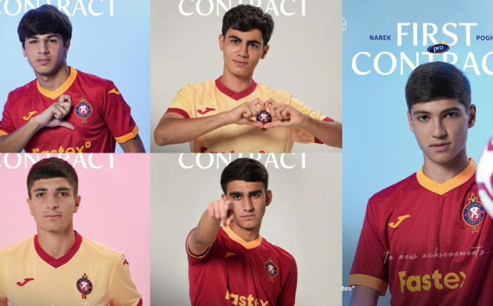5 ֆուտբոլիստ առաջին պրոֆեսիոնալ պայմանագրերն է կնքել Փյունիկի հետ